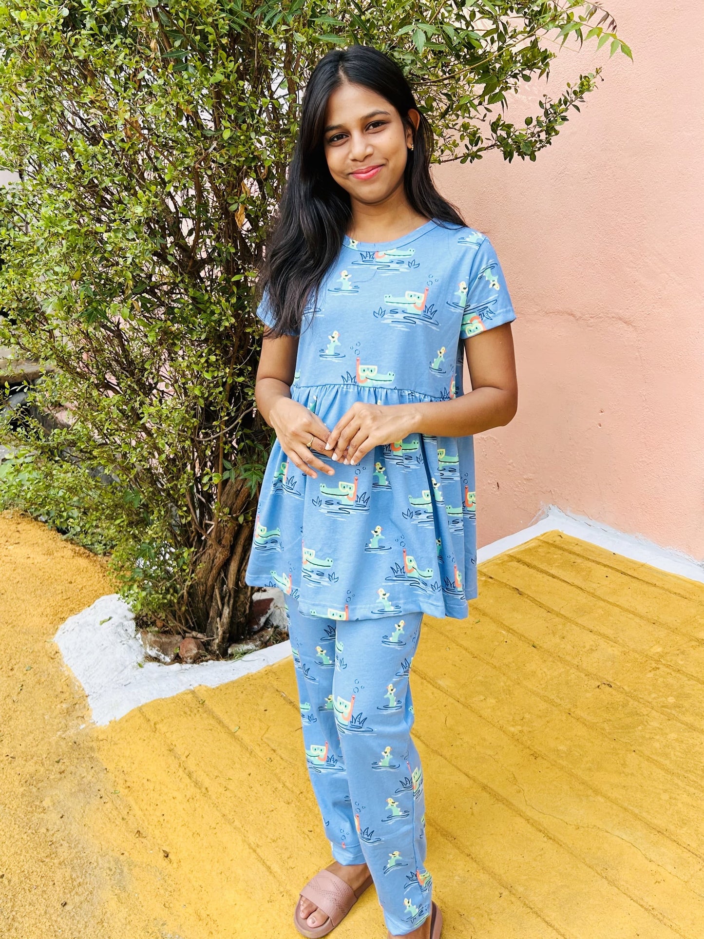 Sky Blue Peplum