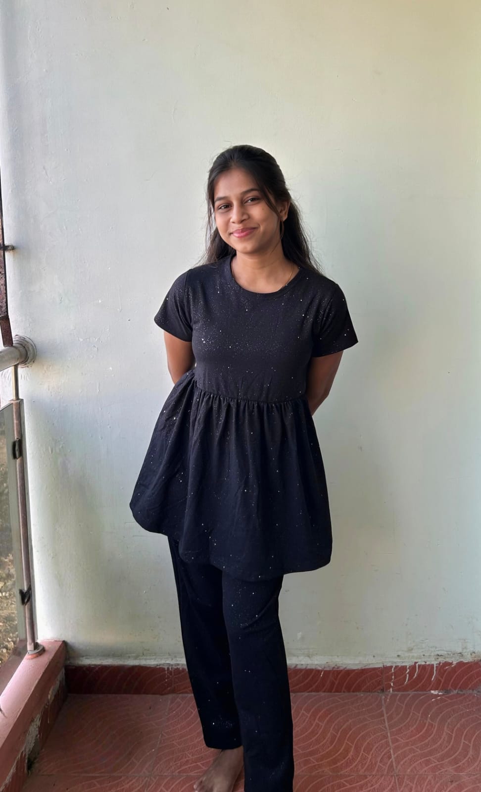 Black Peplum set