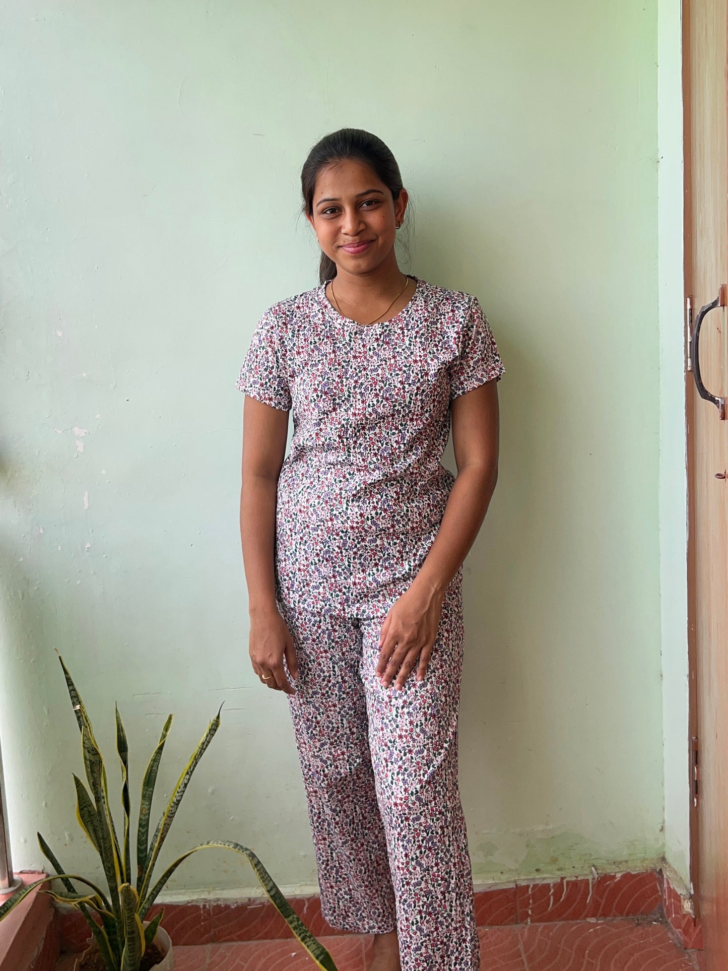 Multicolor Crushed cotton co ord set