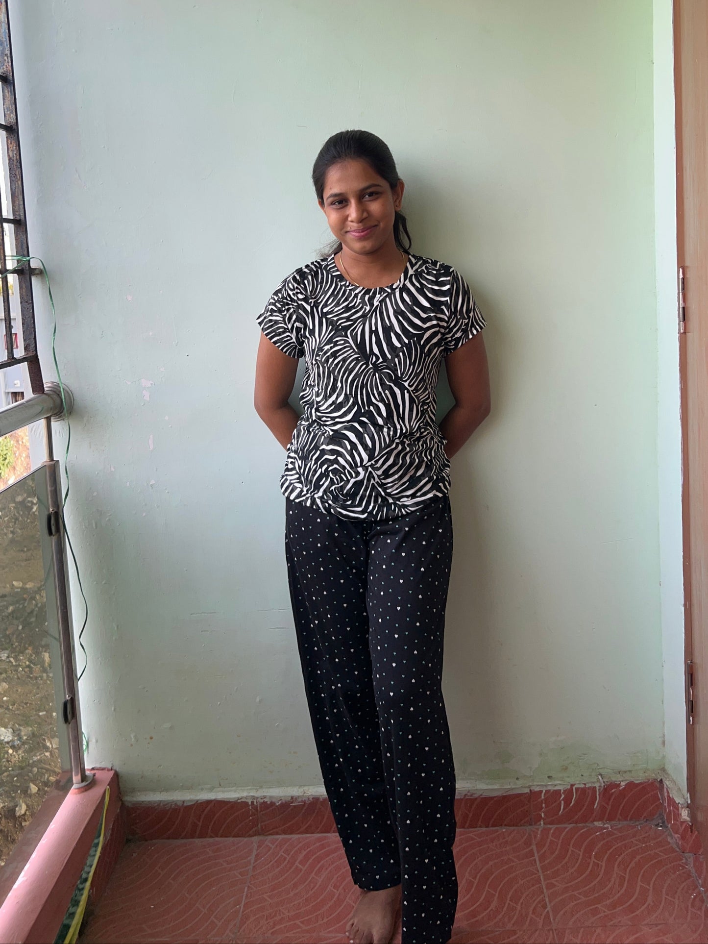 Black And White Zebra Type Womens Co Ord Set