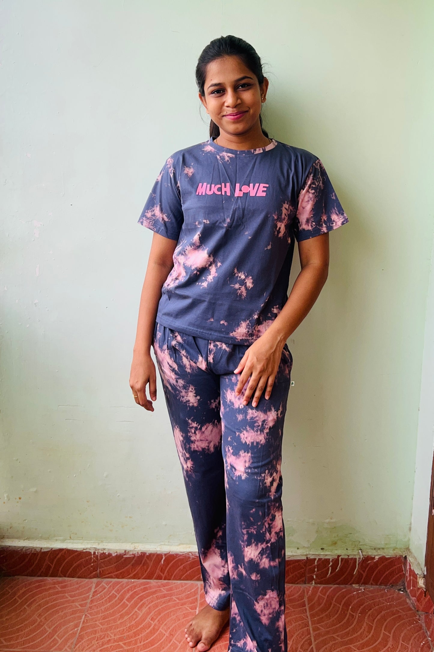 Dark Violet Tie and Dye co ord set
