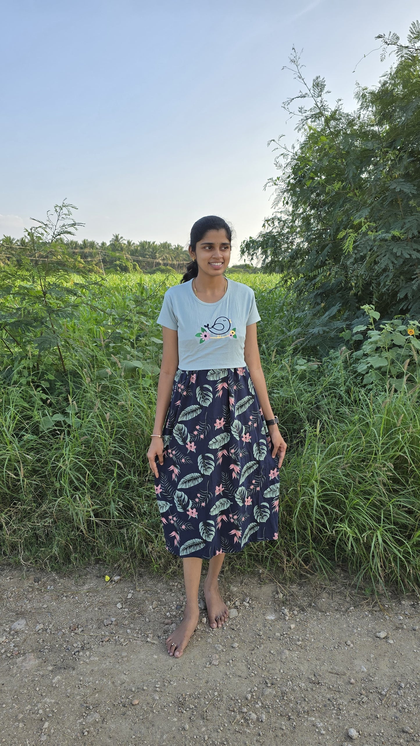 Dual Colour Feeding Frock