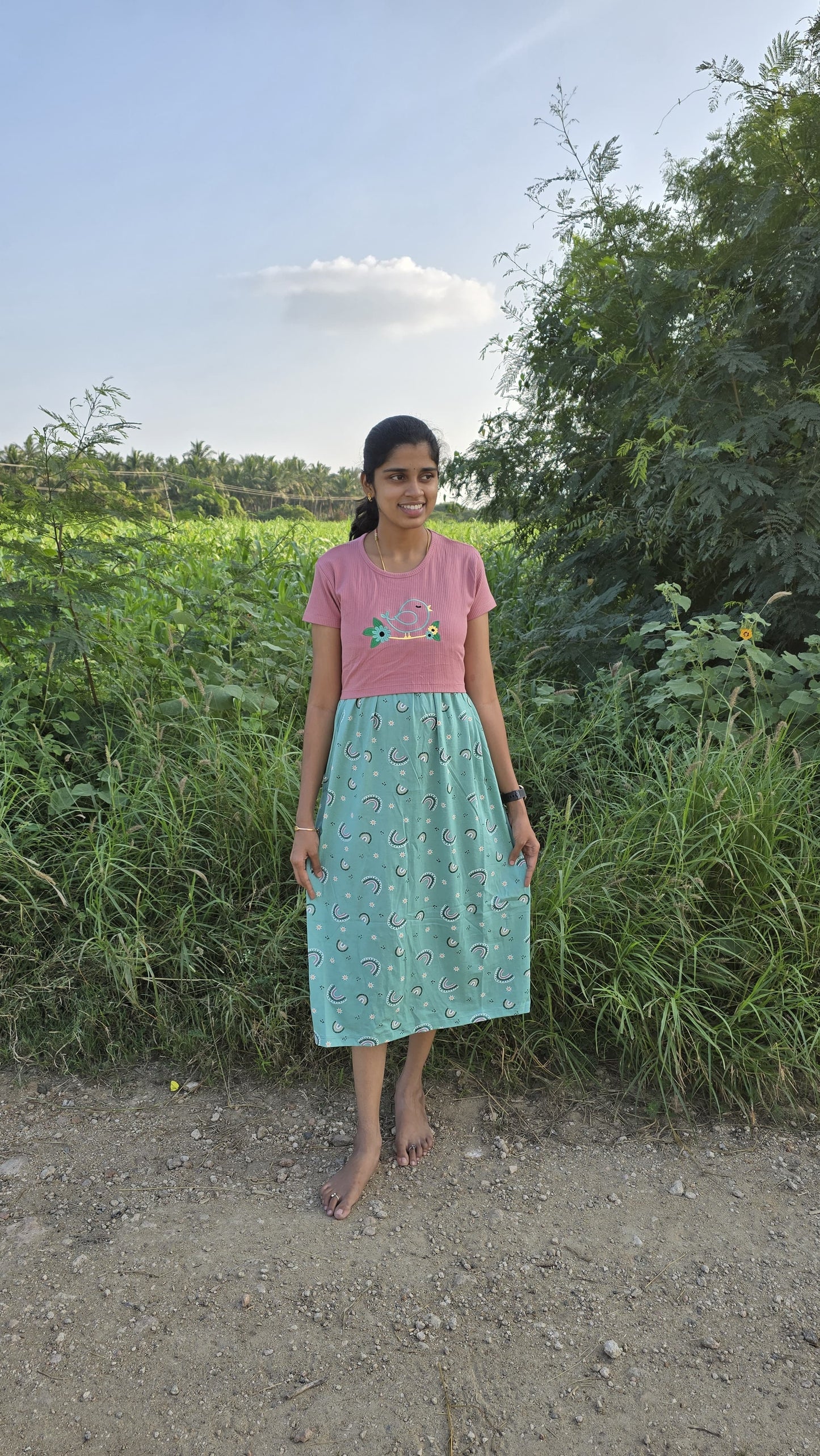Dual Colour Feeding Frock