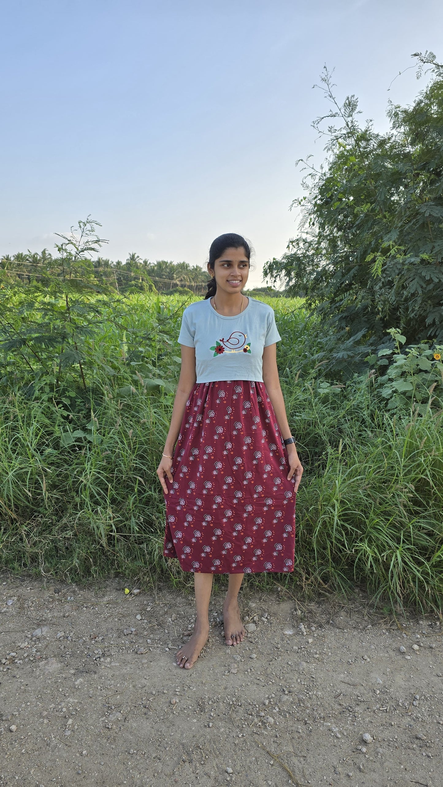 Dual Colour Feeding Frock