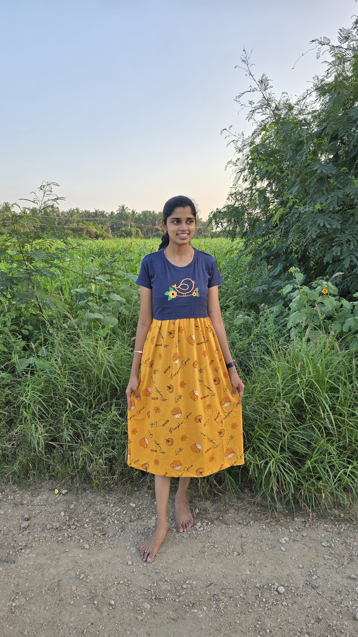 Dual Colour Feeding Frock