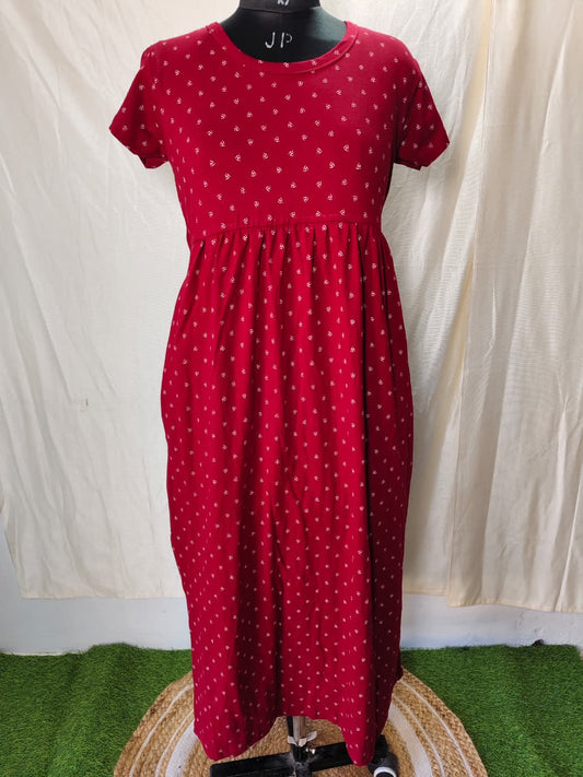 Maroon Non Feeding Frock