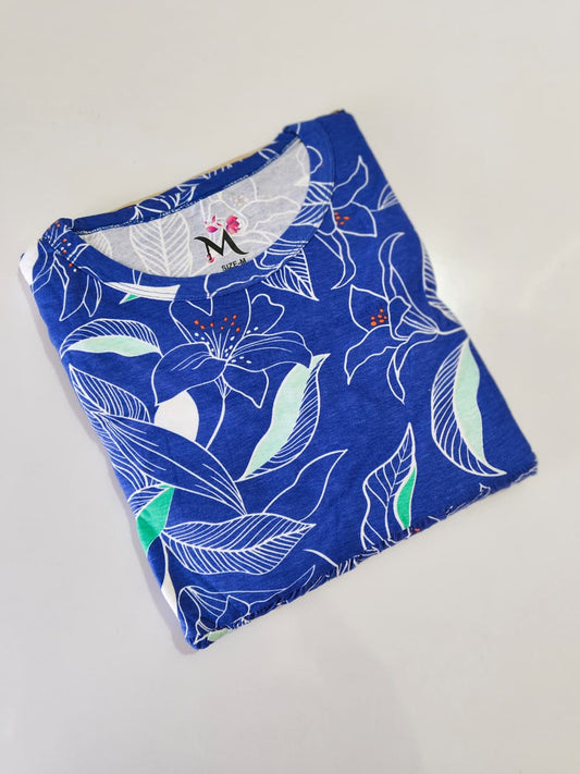 Blue With Green Shwal Type Feeding Frock (Inner Double Side Zip)