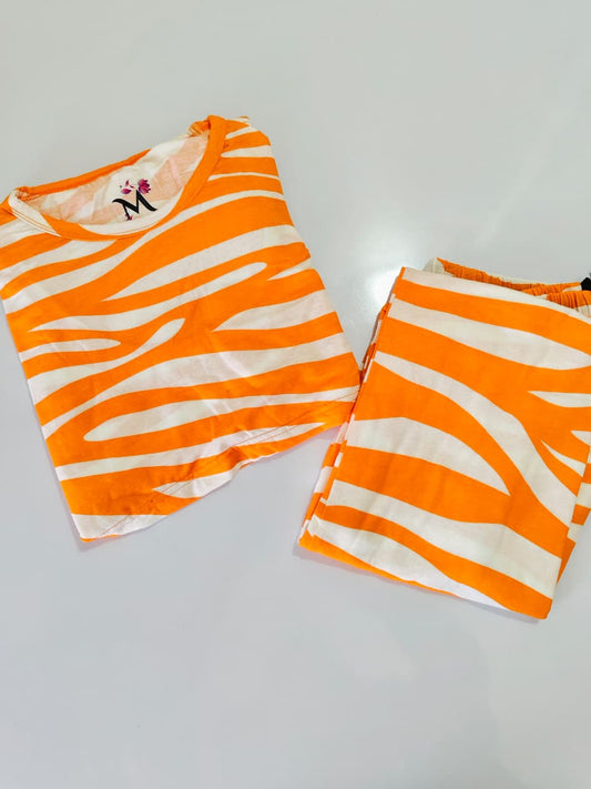 Orange Feeding Peplum Sets