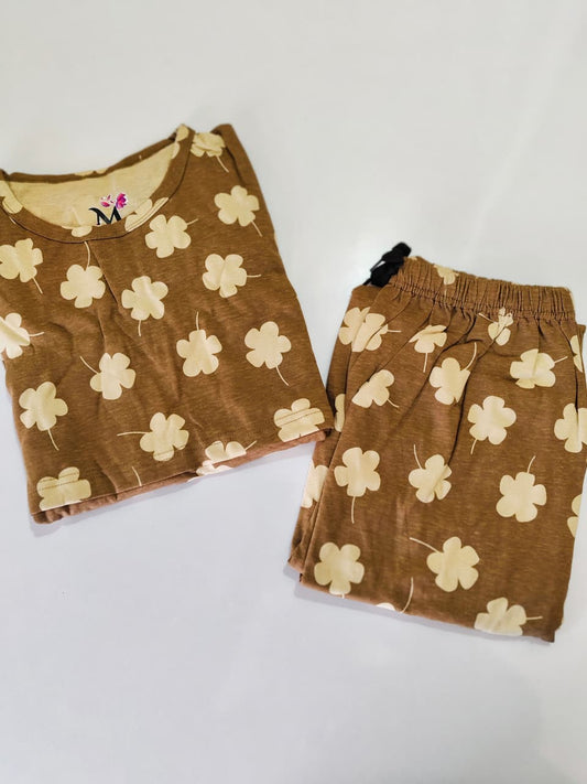 Brown Feeding Peplum Sets