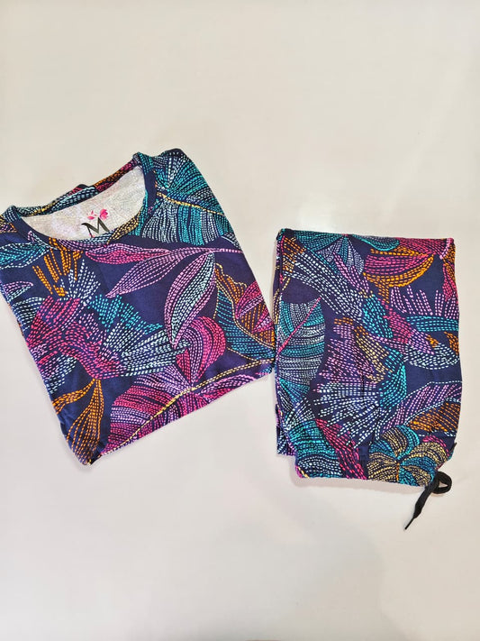 Blue Multicolor Feeding Peplum Sets