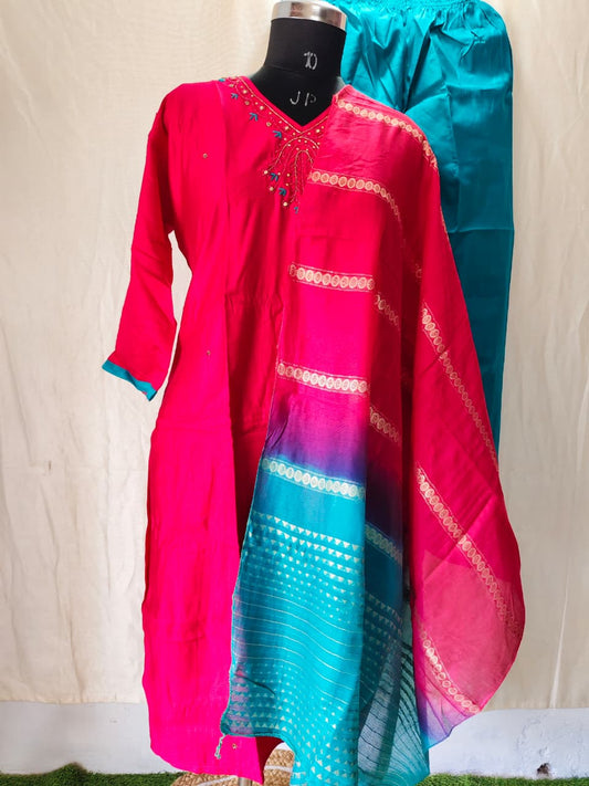 Cotton Hand Work Design Kurti Set