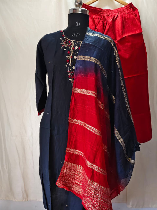 Cotton Hand Work Design Kurti Set