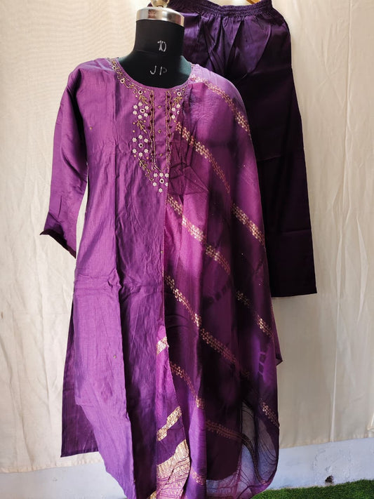 Cotton Hand Work Design Kurti Set