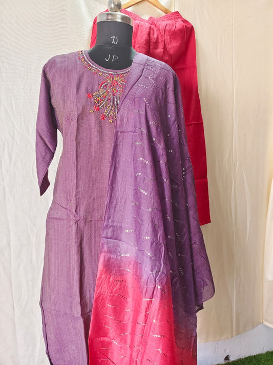 Cotton Hand Work Design Kurti Set