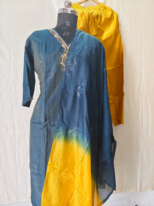 Cotton Hand Work Design Kurti Set