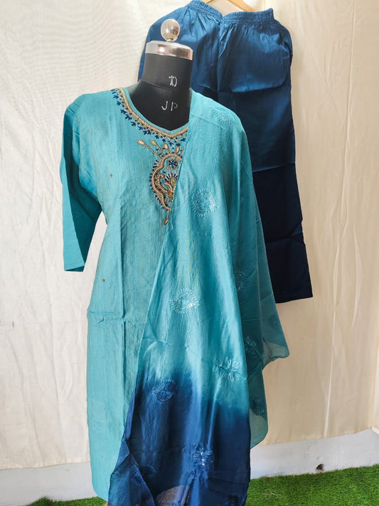 Cotton Hand Work Design Kurti Set