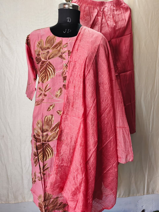 Vertican Silk Kurti Set