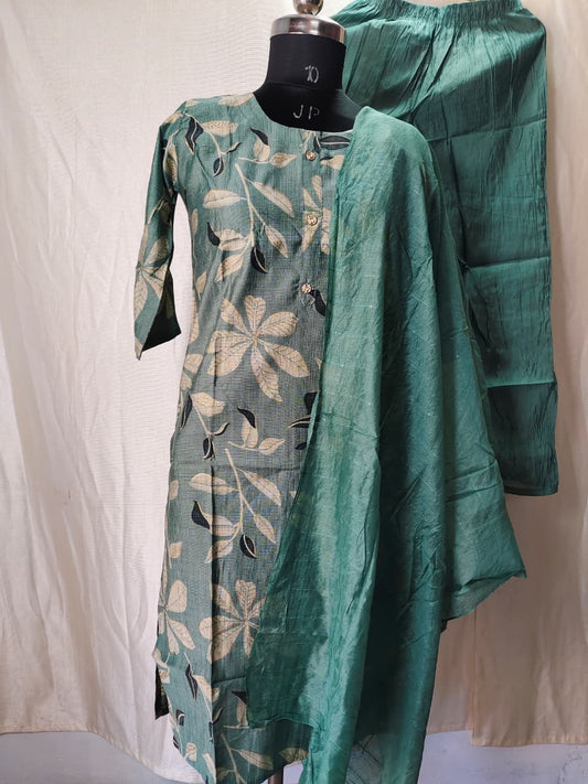 Vertican Silk Kurti Set