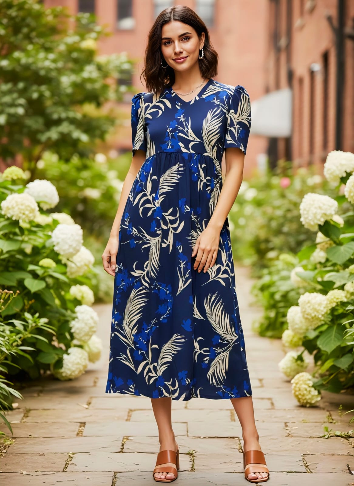 Blue Leaf Non Feeding Frock