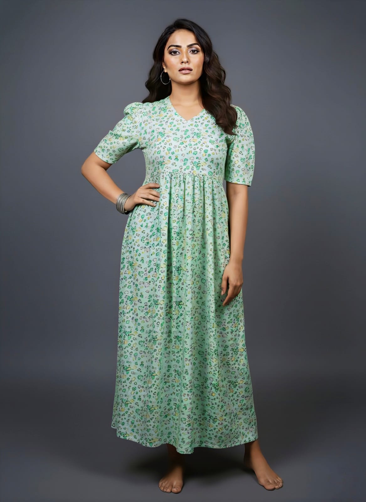 Green Heart Non Feeding Frock