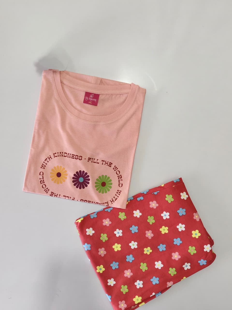 Womens Contrast Night Dress Set