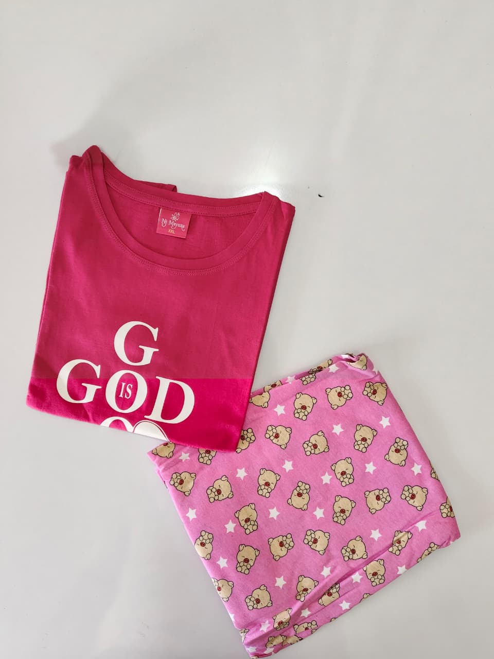 Womens Contrast Night Dress Set