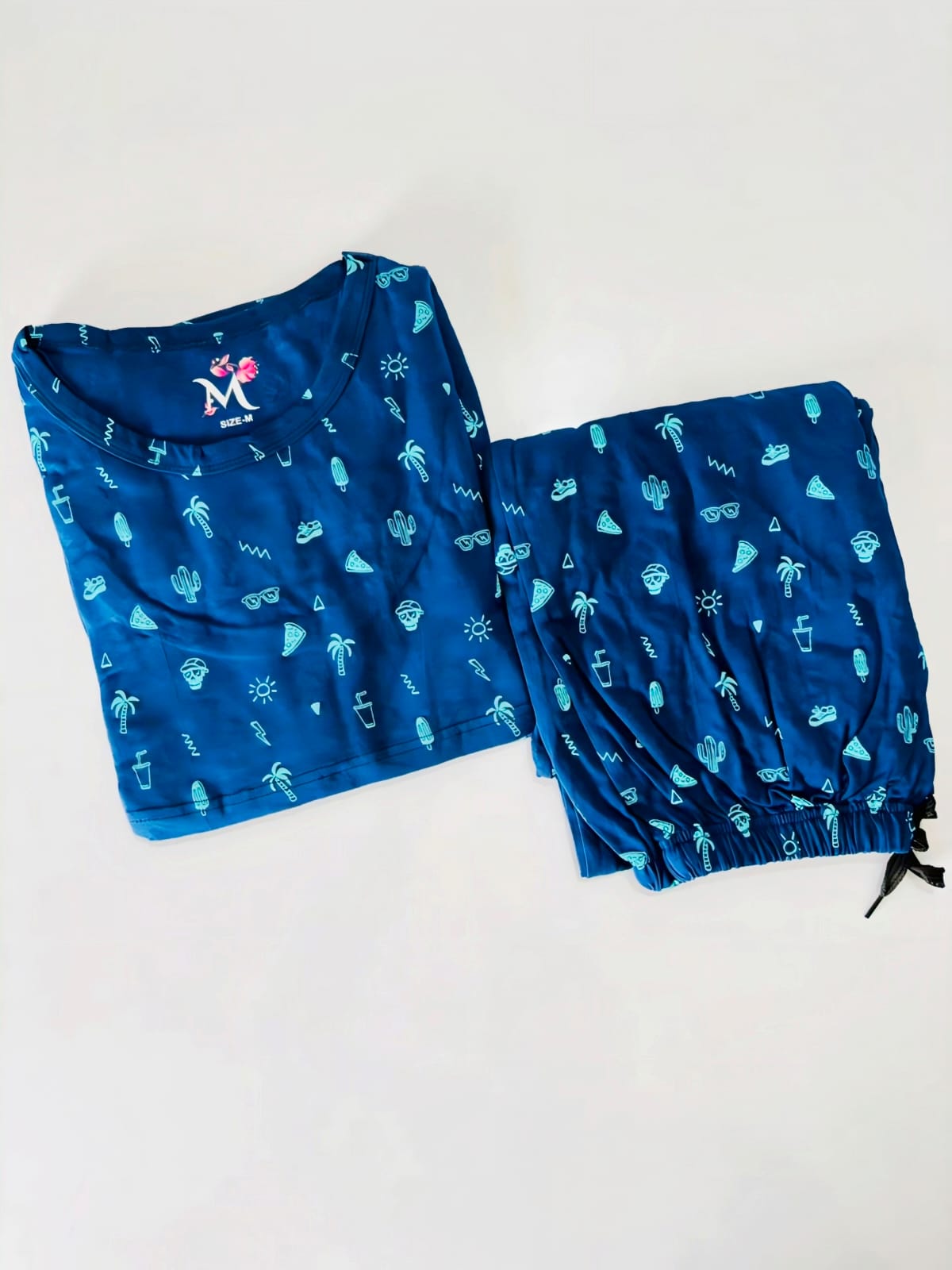 Blue Mini Image Feeding Peplum Set