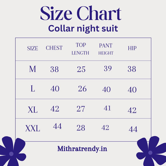 Baby Cotton Black Texture Collar Night Dress With Joggers Pant