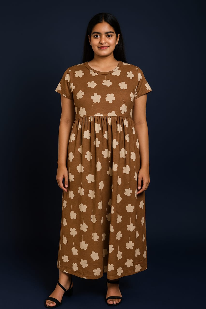 Brown Non Feeding Frock