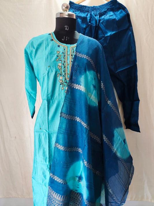 Cotton Hand Work Design Kurti Set