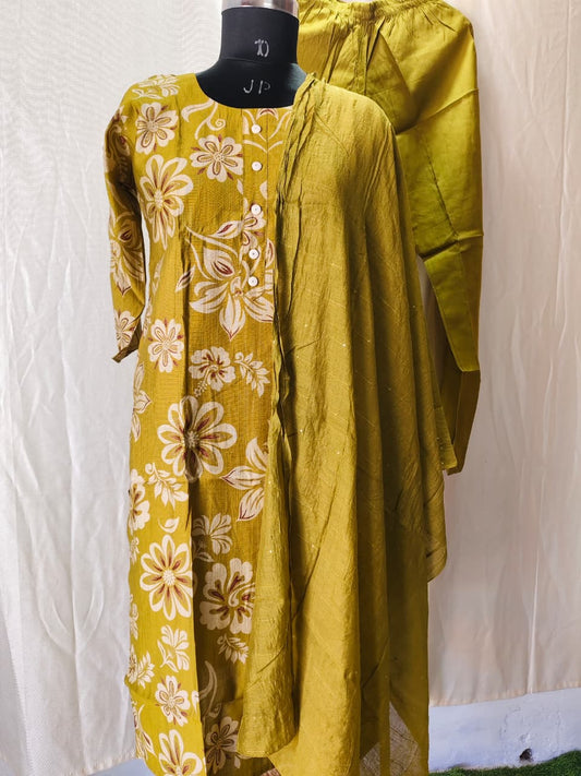 Vertican Silk Kurti Set