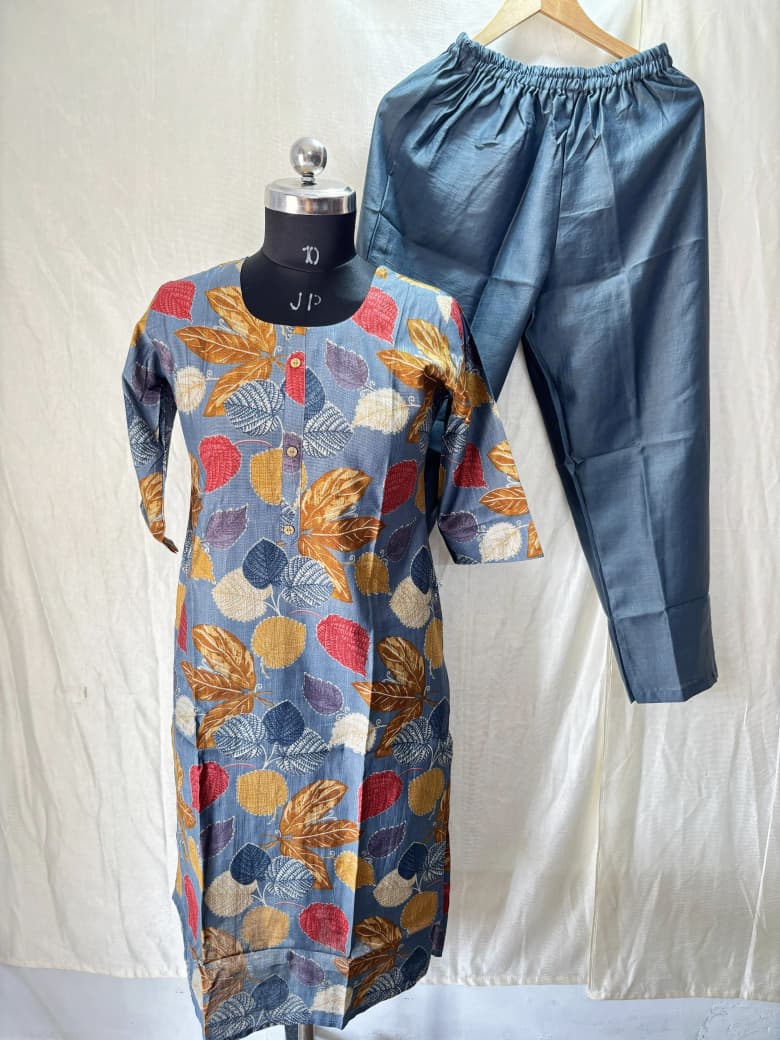 Co Ord Set With Plain Pant