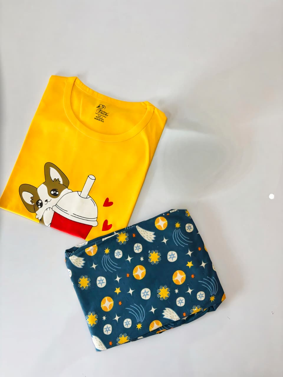 Womens Contrast Night Dress Set