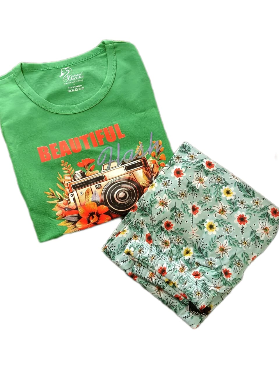 Womens Contrast Night Dress Set