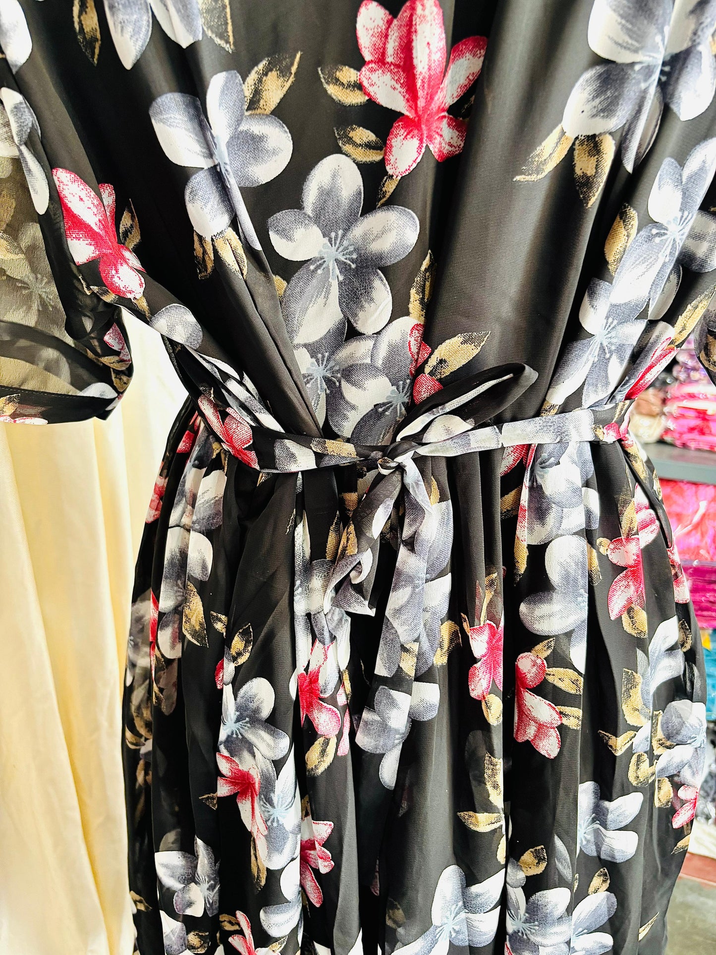 Georgette Feeding Frock -Black