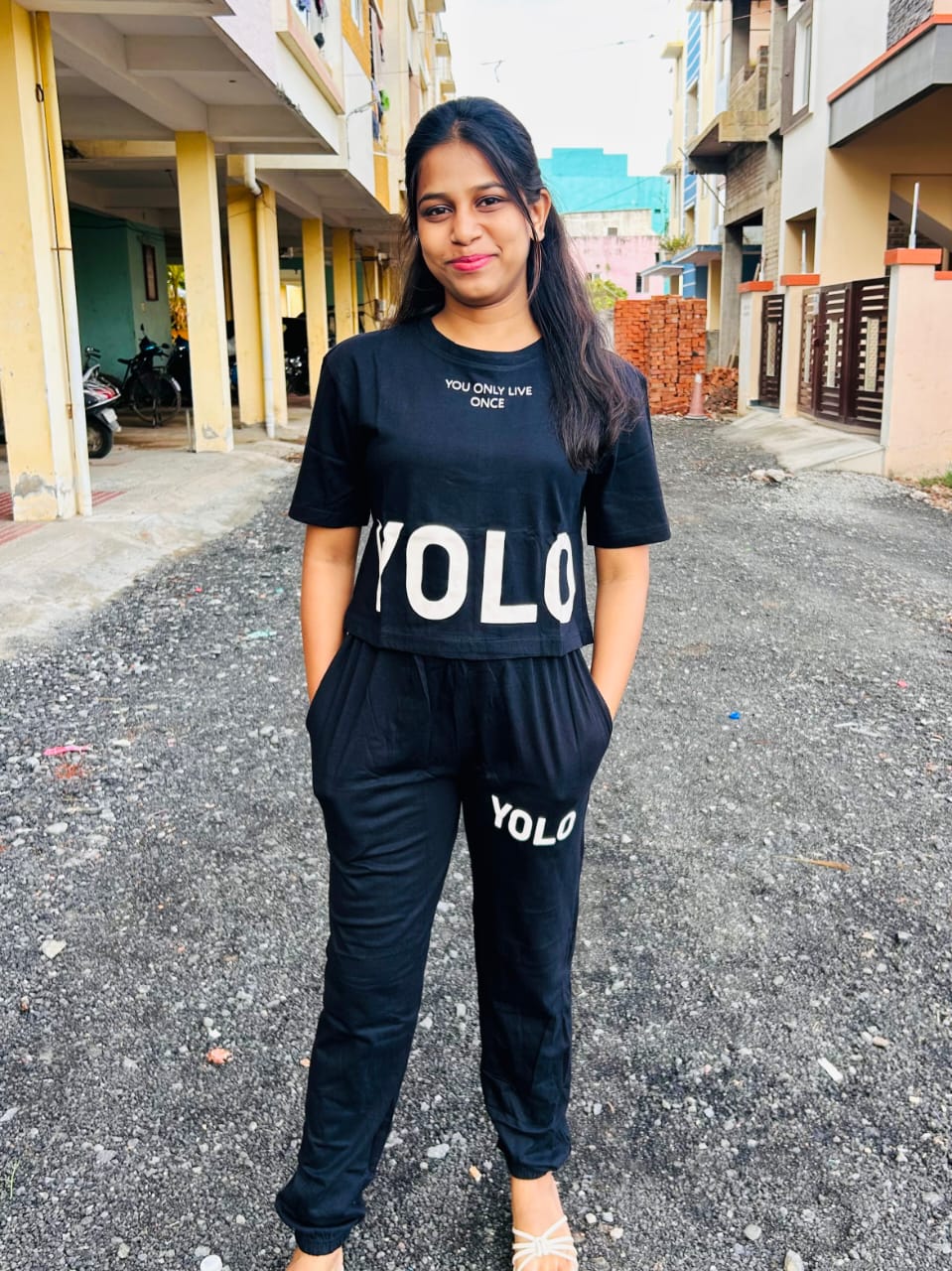 Crop Top With Joggers Pant