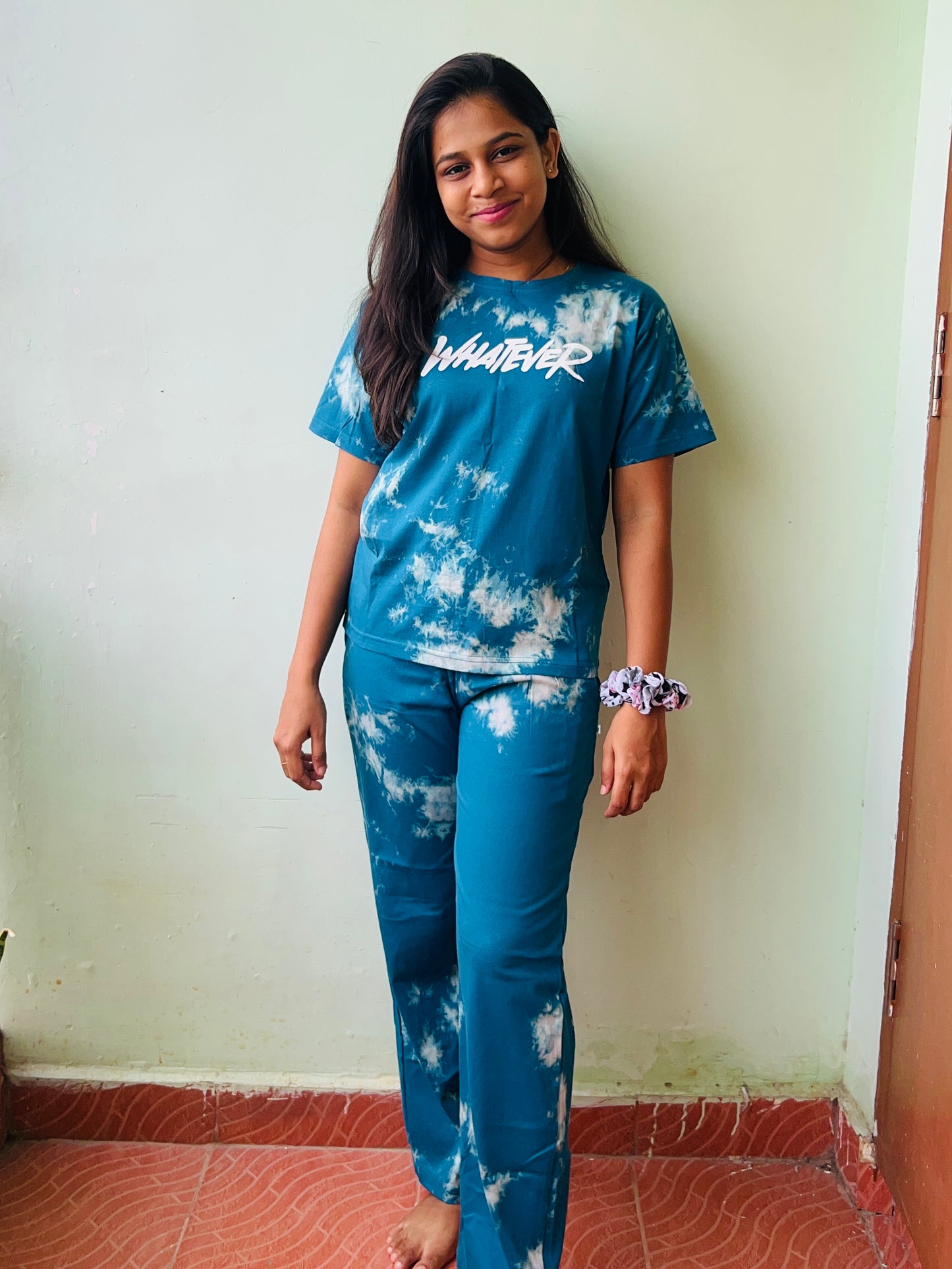Sky Blue Tie and Dye co ord set