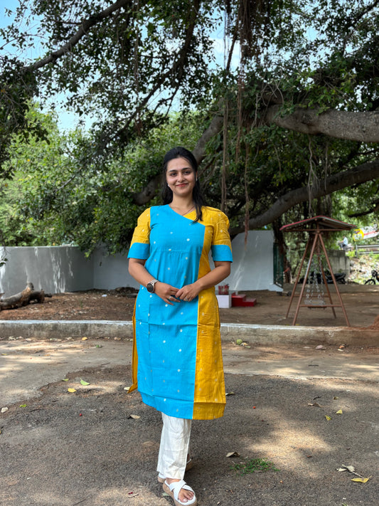 Janu - Yellow With Blue Top