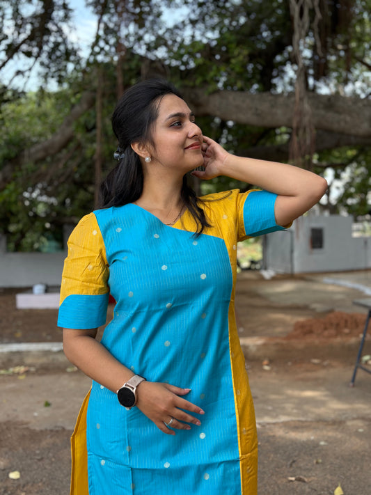 Janu - Yellow With Blue Top