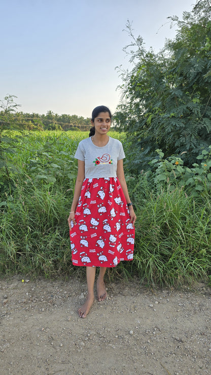 Dual Colour Feeding Frock
