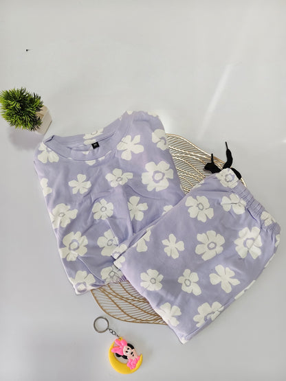 Light Blue Set Feeding Night Dress