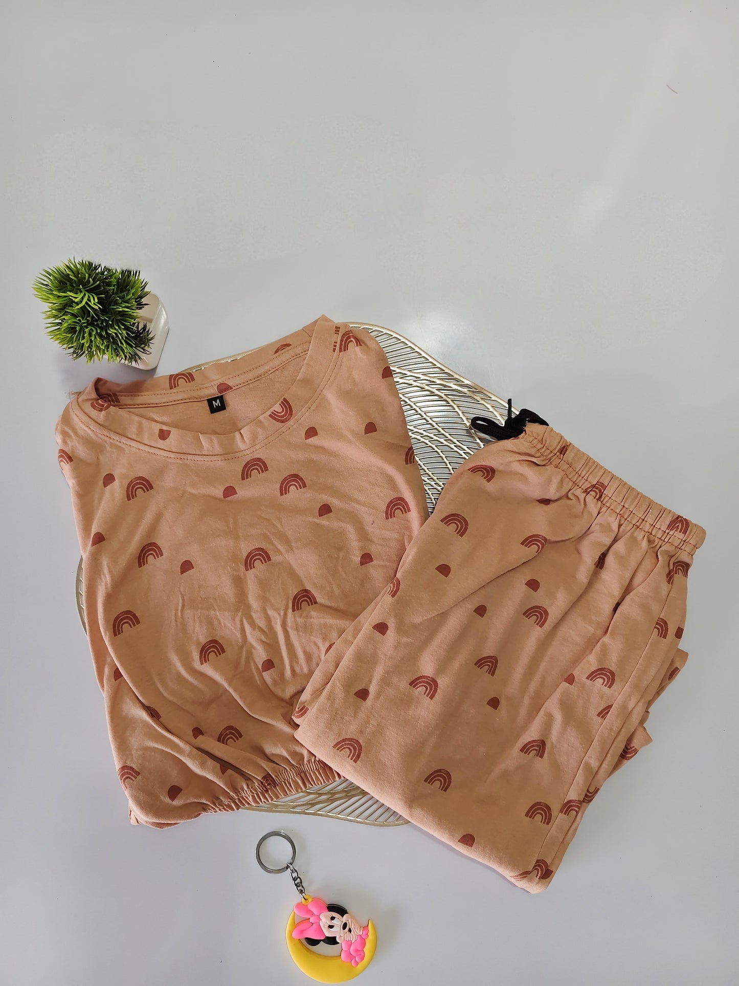Light Brown Set Feeding Night Dress