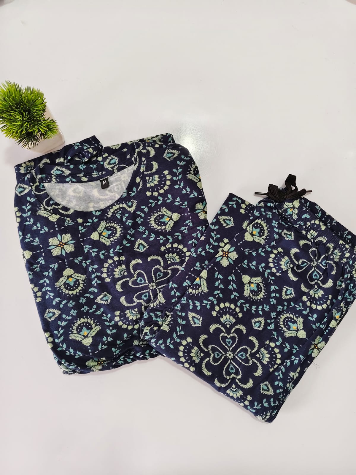Magical Navy Blue Feeding Night Dress