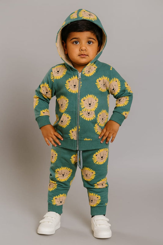 Green lion Hoodie set