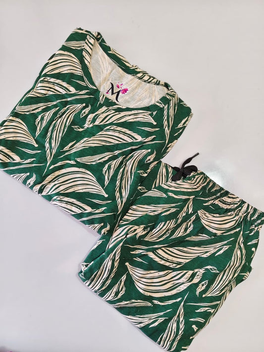 Dark Green Leaf Peplum