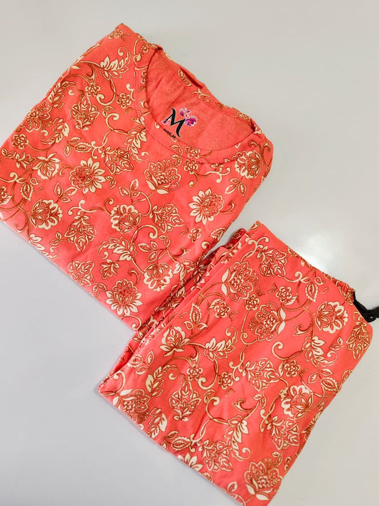 Orange Flower Peplum