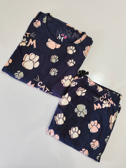 Blue Paw Print Peplum