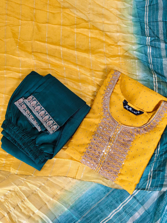 Kurti With Pant & Dupatta