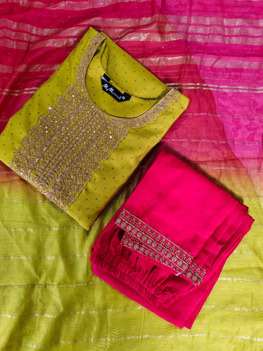 Kurti With Pant & Dupatta