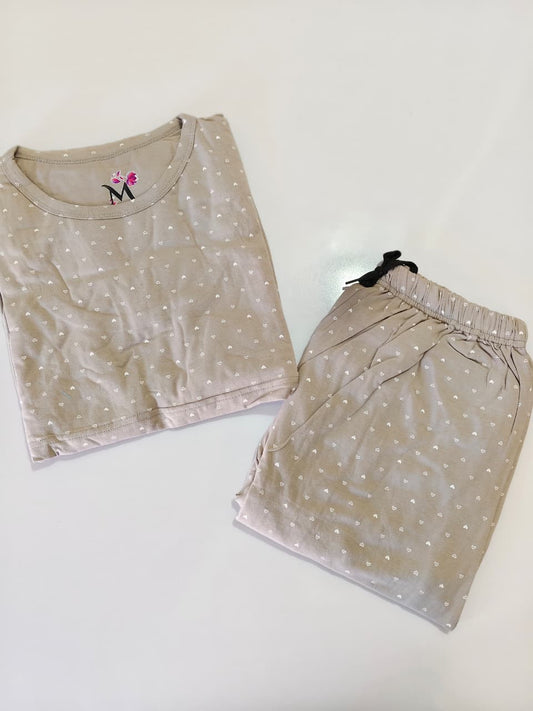 Ash Heart Feeding Peplum Sets
